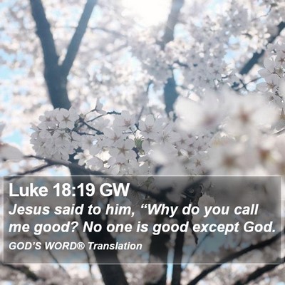 Luke 18:19 GW Bible Verse Image