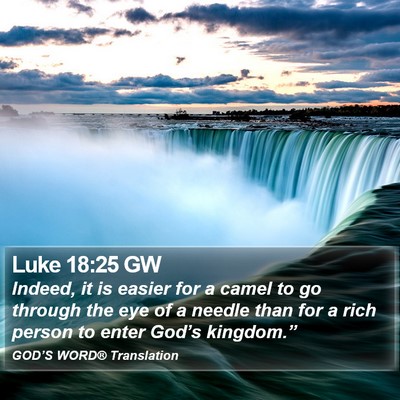 Luke 18:25 GW Bible Verse Image