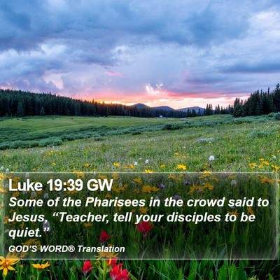 Luke 19:39 GW Bible Verse Image