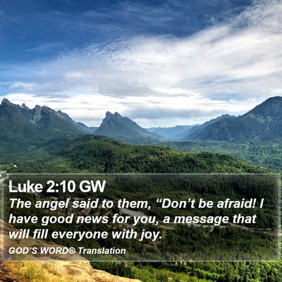 Luke 2:10 GW Bible Verse Image