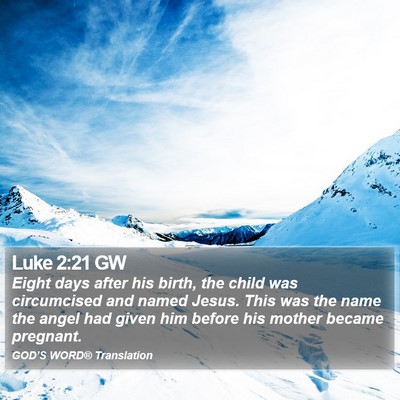 Luke 2:21 GW Bible Verse Image