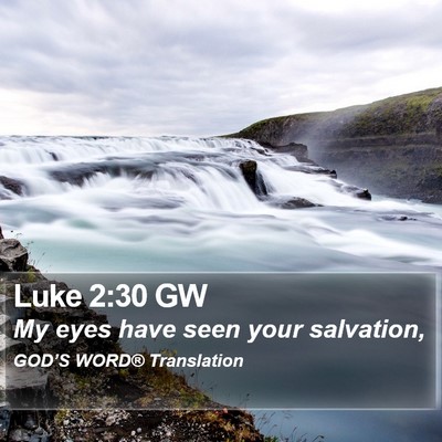 Luke 2:30 GW Bible Verse Image