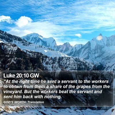 Luke 20:10 GW Bible Verse Image