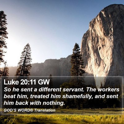 Luke 20:11 GW Bible Verse Image