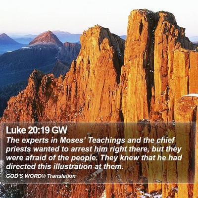 Luke 20:19 GW Bible Verse Image