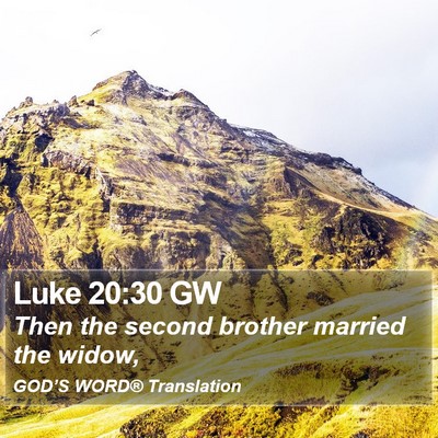 Luke 20:30 GW Bible Verse Image