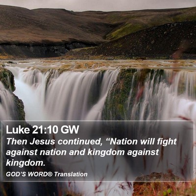 Luke 21:10 GW Bible Verse Image