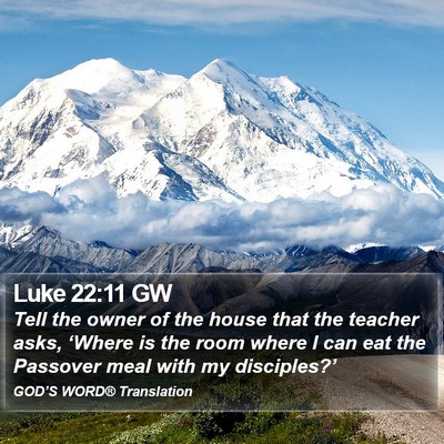 Luke 22:11 GW Bible Verse Image