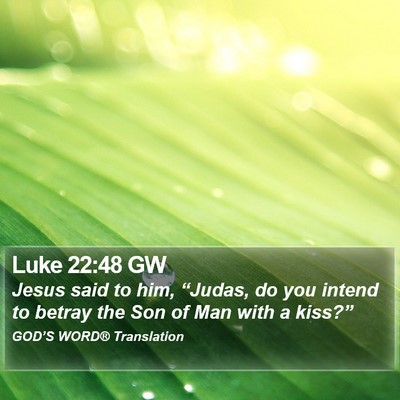 Luke 22:48 GW Bible Verse Image