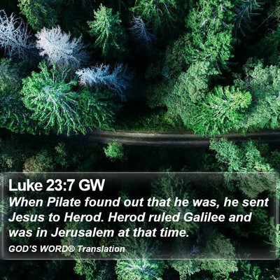 Luke 23:7 GW Bible Verse Image