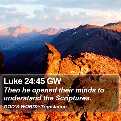 Luke 24:45 GW Bible Verse Image