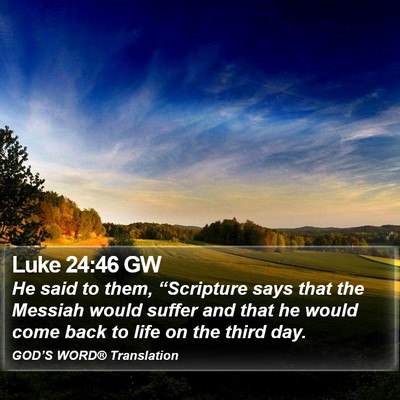Luke 24:46 GW Bible Verse Image