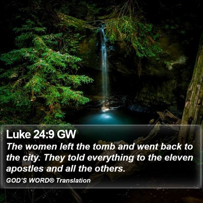 Luke 24:9 GW Bible Verse Image