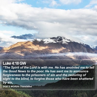 Luke 4:18 GW Bible Verse Image