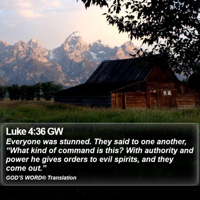 Luke 4:36 GW Bible Verse Image