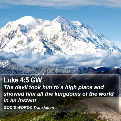 Luke 4:5 GW Bible Verse Image