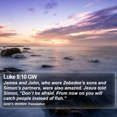 Luke 5:10 GW Bible Verse Image