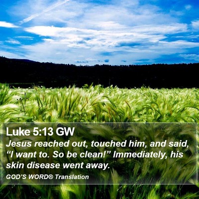 Luke 5:13 GW Bible Verse Image