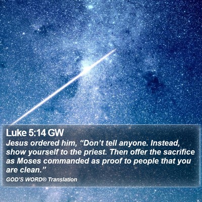 Luke 5:14 GW Bible Verse Image