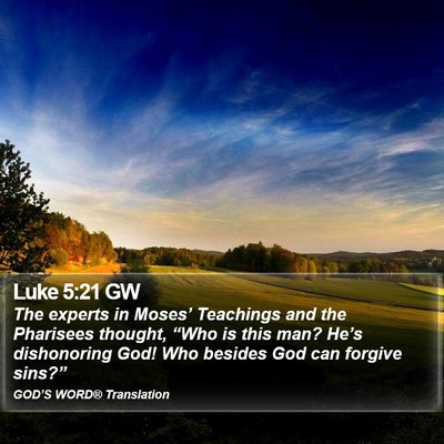 Luke 5:21 GW Bible Verse Image