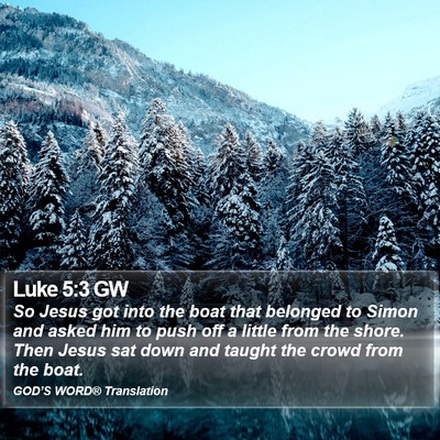 Luke 5:3 GW Bible Verse Image