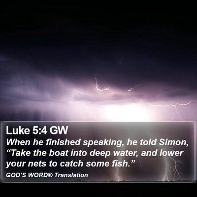 Luke 5:4 GW Bible Verse Image