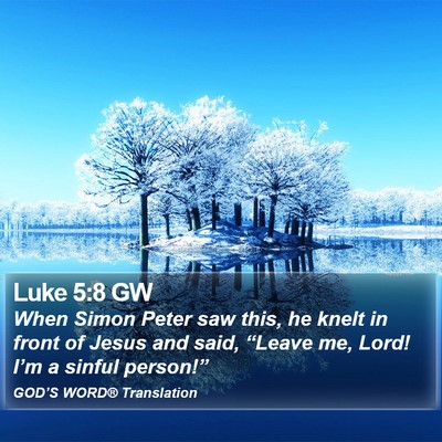 Luke 5:8 GW Bible Verse Image