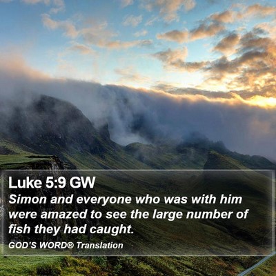 Luke 5:9 GW Bible Verse Image