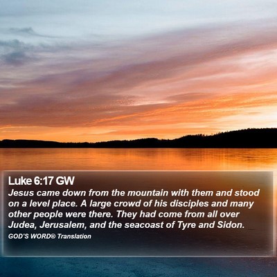 Luke 6:17 GW Bible Verse Image