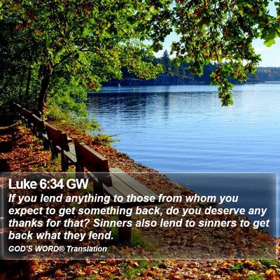 Luke 6:34 GW Bible Verse Image
