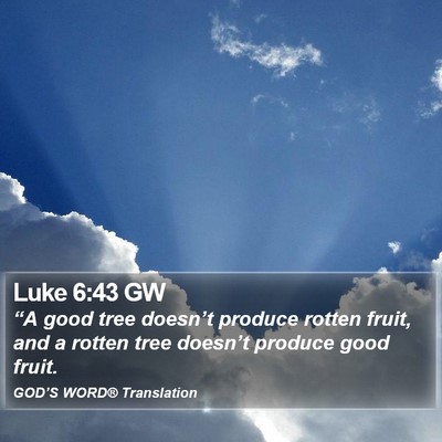 Luke 6:43 GW Bible Verse Image
