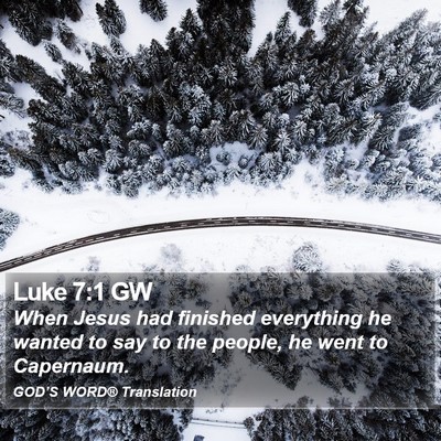Luke 7:1 GW Bible Verse Image