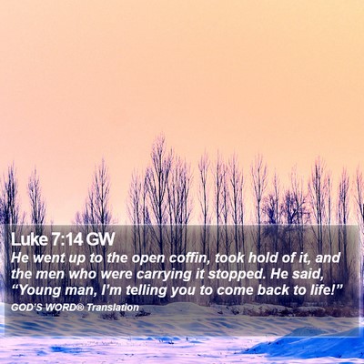 Luke 7:14 GW Bible Verse Image