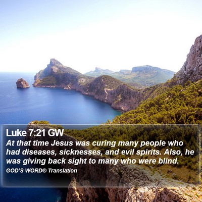 Luke 7:21 GW Bible Verse Image