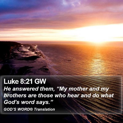Luke 8:21 GW Bible Verse Image