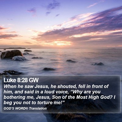 Luke 8:28 GW Bible Verse Image