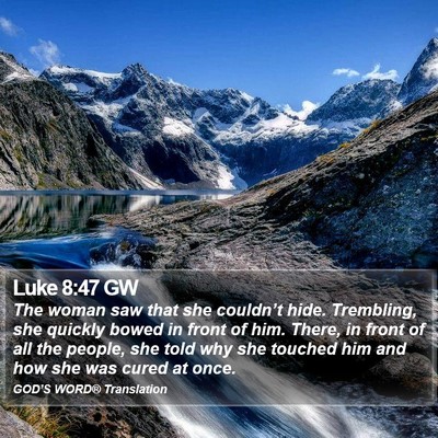 Luke 8:47 GW Bible Verse Image