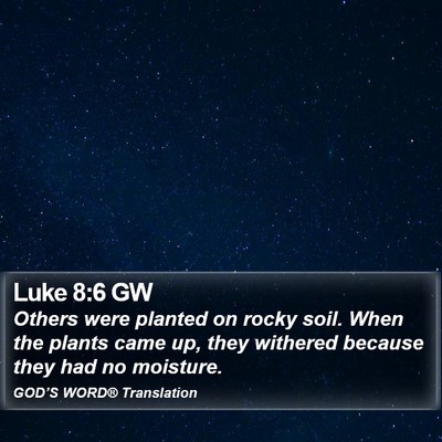 Luke 8:6 GW Bible Verse Image