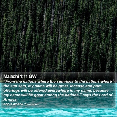Malachi 1:11 GW Bible Verse Image