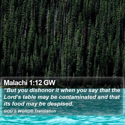 Malachi 1:12 GW Bible Verse Image