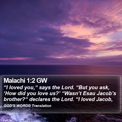 Malachi 1:2 GW Bible Verse Image