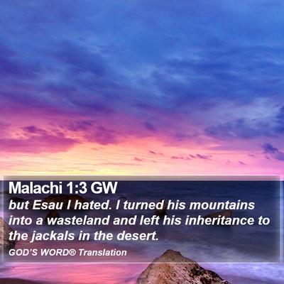 Malachi 1:3 GW Bible Verse Image