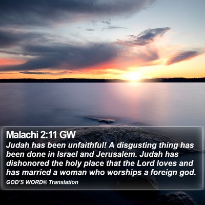 Malachi 2:11 GW Bible Verse Image