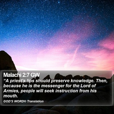Malachi 2:7 GW Bible Verse Image