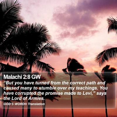 Malachi 2:8 GW Bible Verse Image