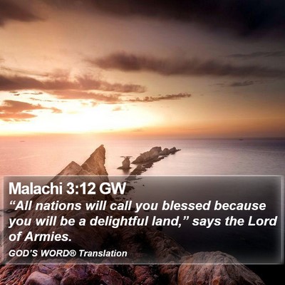 Malachi 3:12 GW Bible Verse Image