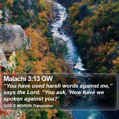 Malachi 3:13 GW Bible Verse Image