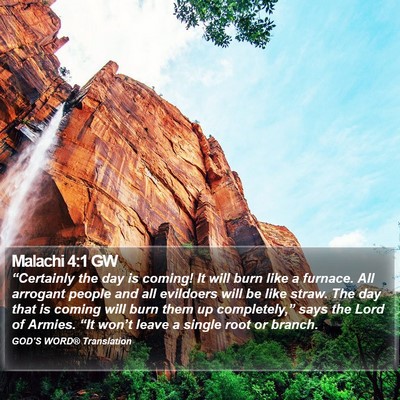 Malachi 4:1 GW Bible Verse Image