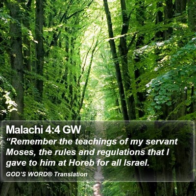 Malachi 4:4 GW Bible Verse Image