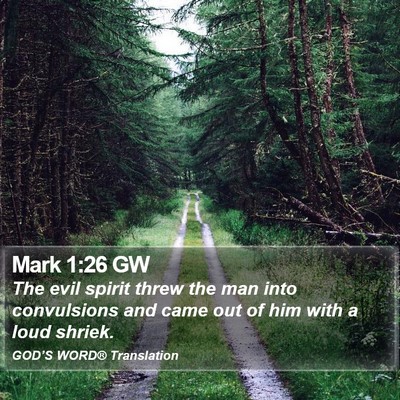 Mark 1:26 GW Bible Verse Image
